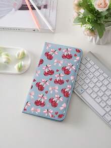 Cherry Bow Car Registration And Insurance Holder, PU Leather Glove Box Organizer,Car Registration And Insurance Holder, Auto Truck Document Wallet Travel Essentials Travel School Back To School School Supplies Holiday Holiday Essentials Vacation Accessories Passport Passport Cover Passport Holder,Ideal Gift For Car, Truck, Motorcycle And Trailer Owners, Also Great As A Christmas, New Year Gift