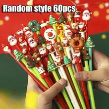 10pcs/20pcs Christmas Series Neutral Pens, Christmas Event Sharing Pens, Christmas Small Gifts, Student Prize Gifts, Practical Christmas Gifts