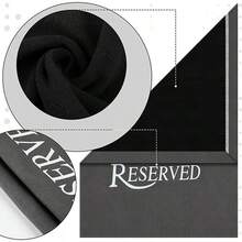 46*30cm Black & Gray Chair Back Seat Reservation Card - Pre-Ordered For Restaurant, Wedding, Various Holiday Parties, Fabric Reserved Sign - Multicolor - View 6