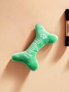 1pc Pet Sound Toy, Dog Toy, Bone Shaped Christmas Element Toy, Dog Christmas Toy With Sound, Interactive Pet Toy