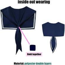 Sailor Collars Scarf For Women Top Fake Collar Necklaces Sailor Shawl Wraps Match Sweater Shirt Dress