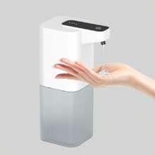 400ML Touchless Smart Infrared Automatic Soap Dispenser, Hands-Free Electric Auto Foaming Liquid Soap Dispenser For Handwashing And Dishwashing, With Lithium-Ion Battery, USB Rechargeable, IPX4 Waterproof, 0.25s Fast Sensing, Long-Lasting Battery Life, 4 Flow Levels Adjustable, Suitable For Bathroom And Kitchen, Christmas/Halloween Gift Decor