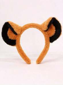 1 Pieza Diadema de Peluche de León - Una correa para orejas de animal de piel artificial suave, adecuada para fiestas de disfraces y eventos temáticos. Diadema de fiesta con forro negro, con un diseño interesante y un forro cómodo, es la opción perfecta para diversos regalos festivos y un regalo perfecto para amigos o parejas.