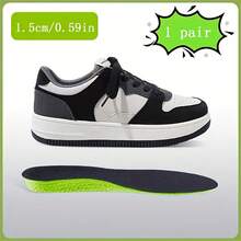 2pcs/Pair Adjustable Height Increase Insoles, Deodorizing Moxibustion Insoles, Super Soft Shock Absorbing Breathable Insoles, Suitable For Sports And Fitness, Trimable Size