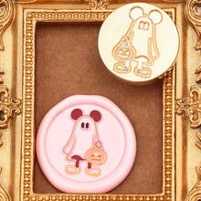 Disney 1 قطعة ختم شمع بموضوع هالوين بقطر 25 مم، ختم شمع نحاسي للأظرف، ختم هالوين، طقم ختم شمع لحفلات، طقم ختم شمع هدية