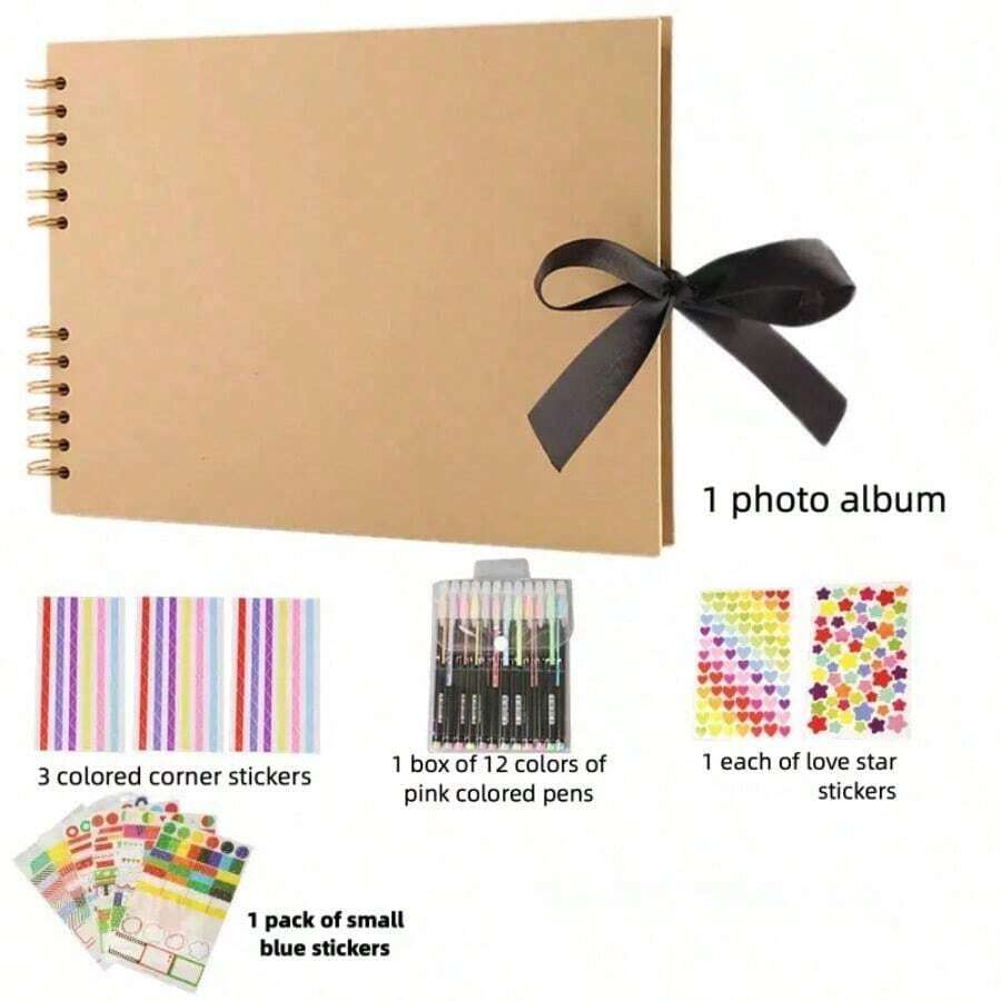 11.4x8.4 Inch Set DIY Anniversary Album  Blank Memory Book For Wedding And Anniversary Family , White Gifts Birthday Graduation