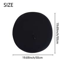 2 pièces Set de serviettes de cuisine, serviette noire, serviette en microfibre super douce, set de serviettes de bain, douces, absorbantes, séchage rapide, serviette ronde à suspendre avec corde de suspension, noir et gris, 50*50cm/20*20 pouces