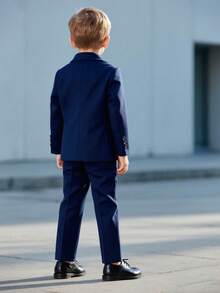 Boys Christmas Outfit 4-Piece Boys Suits For Wedding Blazer, Vest, Pants , Tie, Suitable For Elegant Birthday Party, Wedding, Anniversary, Christening