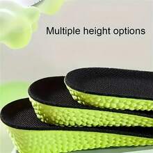 2pcs/Pair Adjustable Height Increase Insoles, Deodorizing Moxibustion Insoles, Super Soft Shock Absorbing Breathable Insoles, Suitable For Sports And Fitness, Trimable Size