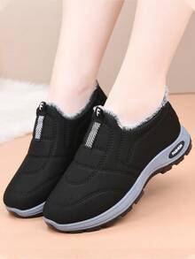 FI FATE INTERSECTION Casual Solid Color Plush Lining Women's Indoor/Outdoor Warm Fleece, Suitable For All Seasons