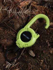 10 Stücke Schlüsselanhänger Set mit Einziehfunktion, Drahtseil mit Schlüsselband und Wanderkarabiner für Outdoor, Camping, Wandern und Angeln - Multifunktions-Abzeichen und ID-Clip