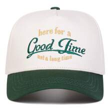 1Piece Men Letter Embroidered Patchwork Baseball Cap Outdoor Adjustable Sunscreen Leisure Hat Spring Autumn Travel Tourism Beach Vacation - Multicolor - View 4