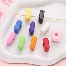 20pcs Multicolor Large Hole Acrylic Letter Beads, Handmade Decorative Letter Spacer Beads For Necklace Accessories, DIY Jewelry, Phone Chain, Jewelry Making, Beading Supplies - DIY - View 15