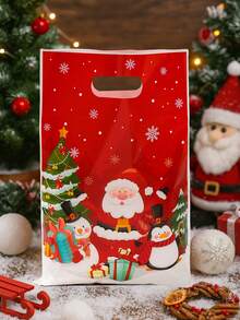 10/25/50 piezas Bolsas de regalo de Navidad con asa, bolsas de regalo con diseño de Papá Noel, bolsas de embalaje de regalo de Feliz Navidad, bolsas de regalo de agradecimiento para fiestas de Navidad, suministros de envoltura de regalos de decoración navideña, bolsas de tela, bolsas de caramelos, regalos de Navidad, decoración del hogar, decoración de habitaciones, decoración de Año Nuevo 2026, regalos de fiesta, paquetes de recuerdos de fiesta