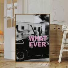 1 pièce Impression de collage d'appartement, impression de mode noir et blanc Y2K, art esthétique rose et cool pour les chambres d'adolescents et d'étudiants