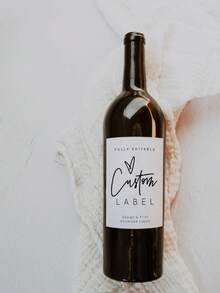 1/3/5pcs Personalized Engagement Party Wine Labels, Engagement Gift Labels, Customized Labels, Wedding Monogram Design, Wine Bottle Stickers, Champagne Labels, Customized Name Stickers, DIY Gifts, Customized Photo Wine Labels - Multicolor - View 5