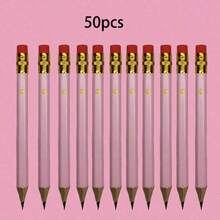 10/20/30pcs Pink Mini Pencil With Eraser, 4 Inch/10cm HB Hexagon Golf Pencil For School, Office, Gift, Wedding Back To School