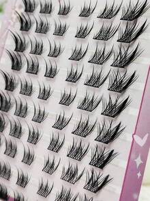 60簇，9-14毫米，狐狸眼款，C型卷翘，加长眼尾，Sudaji假睫毛分段簇状，自然卡通风格 - C/D 混合 - 查看 5