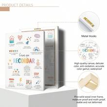 1 pieza Citas en español Cosas para recordar Arte de pared para niños Decoración de oficina de terapia en español Lienzos Arte de pared Carteles, Rincón tranquilizante en español Decoración de habitación de bebé