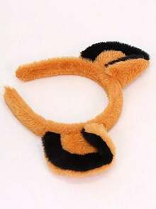 1 Pieza Diadema de Peluche de León - Una correa para orejas de animal de piel artificial suave, adecuada para fiestas de disfraces y eventos temáticos. Diadema de fiesta con forro negro, con un diseño interesante y un forro cómodo, es la opción perfecta para diversos regalos festivos y un regalo perfecto para amigos o parejas.