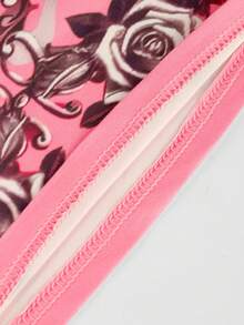 Summer Pink Valentines Day Birthday Tops Street Short Sleeves Y2K T-Shirt Going Out Letter Print Gothic Tops - Pink - View 9