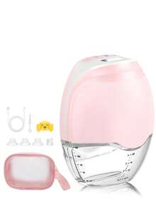 Electric, 1000mAH Large Capacity Battery, Portable, Hands-Free Breast Pump - Lightweight Electric Breast Pump, Leak Proof Upgraded, 3 Modes And 12 Settings With 17/19/21/27mm Flange (1/2 Pieces Set - White/Pink)