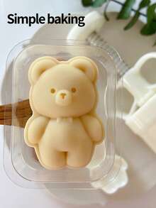 قالب حلوى بشكل دب محشو - قاطع بسكويت دب صغير جميل، ختم بسكويت، قالب كعكة القمر، قالب بسكويت، لوازم بنتو للكيك والحلويات وعيد المنتصف والأدوات الخبز للمناسبات