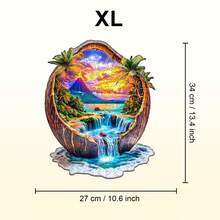 Coconut Dream - Wooden Jigsaw Puzzle, Asymmetrical Animal Shaped Wooden Puzzle Toy, Unique Party Game Gift, Decorative Art Puzzle, Tabletop Magic Puzzle, Unique Children's Educational Puzzle, Holiday Gift, Adult Wooden Puzzle, Christmas Gift, Back To School Gift, Birthday Gift (2D Puzzle)