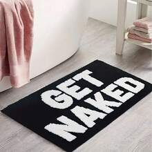 1 Modern And Simple Letter Pattern Floor Mat, Imitation Cashmere Material Is Super Absorbent, Machine Washable And Non-, Suitable For Hallway/Entrance/Kitchen/Living Room/Bedroom Christmas Decor Kitchen Rug - Multicolor - View 2