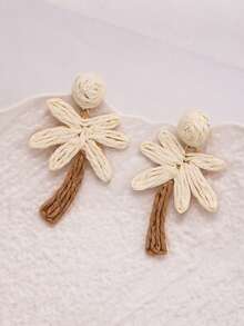 Leaf Tassel Vacation Style Earrings, Showcase Feminine Charm, Niche Versatile Earrings - Multicolor - View 7