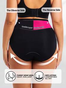 FLARIXA Plus Size Super High Waist Tummy Control Briefs Women Shapewear Bottom Cross Target Belly Shaping Panties Butt Lifting Underwear 0XL-4XL Underwear