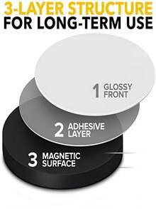 100/50/20/10/5片装圆形磁性贴纸套装，适用于冰箱贴DIY，粘性橡胶磁点，强力自粘磁性圆盘 - 彩色 - 查看 7