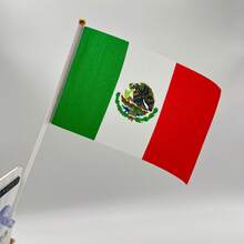 5/15pcs Mexico Hand Wave Flags + 5pcs Cross-Hole Transparent PVC Plastic Suction Cup - Portable, Reusable, Easy To Install - Perfect For Office, Car Decor, Wall Decor, Home Decor, Sports Games & Outdoor Events - Vibrant Colors, Durable Material - Multicolor - View 8