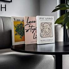 3 Peças Livros Decorativos Falsos Dobráveis, Livros Decorativos Minimalistas para Casa, Escritório, Showroom