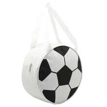 Bolsa Soccer de asas para accesorios y compras con diseño de Balón de Fútbol Mundial - Blanco y Negro - Ver 3