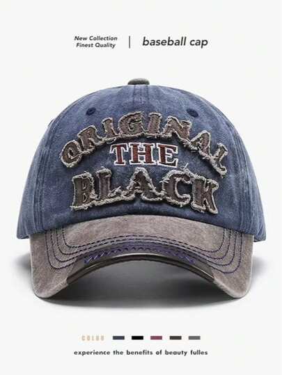 1pc New Autumn/Winter Outdoor Soft Top Korean Fashion Casual Baseball Cap, Vintage Embroidered Letter Design