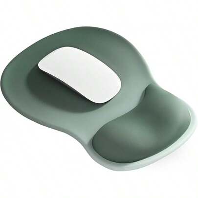 2025EooCoo Ergonomic Mouse Pad With Gel Wrist Rest Support Middle Concave Design, Relieve Wrist Pain Mousepad, Non-Slip Base For Laptop, Computer, Office Desk Accessories, Carpal Tunnel Syndrome