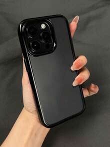 Funda de teléfono de acrílico transparente con borde negro 2 en 1 para iPhone 17/17 Pro Max/16/15/14 Plus/13/12/11 Pro Max/11/16 Pro Max/15 Pro Max