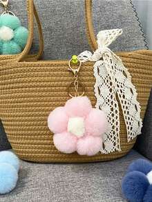 1pc Cute Floral Fashion Keychain For Phone, Keys, Suitable For Daily Commute, Dating, Ideal Gift For Valentine's Day, Car, Women, Teachers, Back To School - Multicolor - View 8