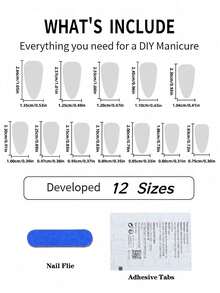5 Stücke/Set Farbverlauf Weiß Nagelstreifen, lange Stiletto, kurze Mandel, kurze Oval, kurze Quadrat Nagelspitzen, mehrere Stile verfügbar