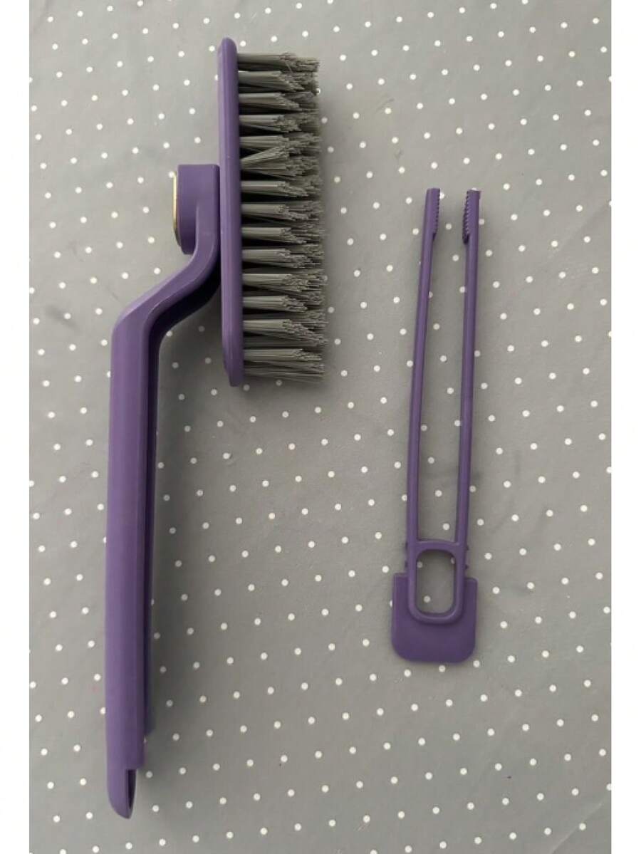 Spazzola per pulizia bagno e cucina 3 in 1, rotazione a 360°, per pulire le scanalature - Spazzola con setole rigide, adatta per pareti e pavimenti