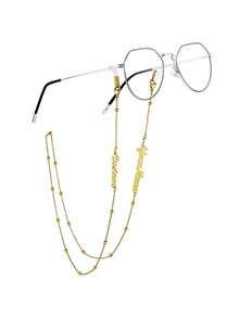 Personalized Custom New Name Glasses Chain Accessories Mask Stainless Steel Convenient Graduation Season Valentine's Day Special Gift