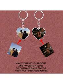 Llavero con cúpula de cristal personalizada con foto - 3 piezas. Diseño redondo con imagen de padres e hijos. Accesorio de moda perfecto para familia, mascotas y recuerdos con logo. El mejor regalo para amigos y padres.