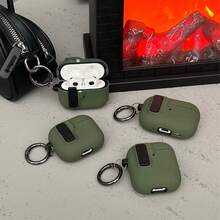 1 Piece Frosted Shockproof Earphone Case With Button Snap, Suitable For All AirPodsmodels (1st, 2nd, 3rd, 4th, Pro, Pro 2), Scratch-Resistant And Durable - Nhiều màu - Xem 1