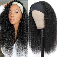 20-Inch Curly Wave Synthetic Wig Headband For Women, Heatproof Long Wig For Daily Wear And Party, No Glue Required - Multicolor - View 9