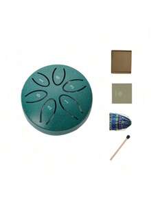3 Inch 6 Tone Steel Tongue Drum, D Tuning, With Mallets And Storage Bag, Meditation Music Therapy, Yoga Relaxation Instrument, Gift For Musicians - Multicolor - View 7