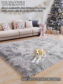 1 tấm thảm lông xù dài mềm mại, thoải mái, họa tiết nhuộm tie-dye sáng tạo, trang trí theo phong cách Bắc Âu tối giản hiện đại cho phòng khách và phòng ngủ, trang trí nhà màu kem ấm áp, quà tặng theo mùa thu/đông, thảm trang trí Giáng sinh/Halloween/Ngày lễ tình nhân mềm mại, thảm dễ chăm sóc cho phòng khách, ghế sofa, thảm đầu giường - Nhuộm tie-dye màu xám nhạt - Xem 5