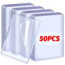 25/50Pcs Card Sleeves Holder Game Cards TopLoaders PVC Hard Plastic Toy Top Loaders For Protectors Trading Storage Gift 3 X 4inches - Multicolor - View 3