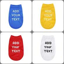 Personalized Cat & Dog Clothes, Customized Waffle Pattern Pet Vest, Suitable For Spring & Autumn Wear For Small & Medium Dogs, Ideal Pet Christmas & New Year Gift, Fashionable, Cute, Colorful, Unique, Customized Home Goods, Ideal Gift For Him, Her, Family, Friends, Pet Lovers, Suitable For Anniversary & Birthday Occasions - Multicolor - View 4