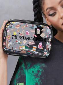 新款药房收纳袋 - 迷你化妆包、透明洗漱包、旅行必备品、拉链便携式旅行洗漱包、沙滩透明PVC洗漱包、防水收纳袋、透明收纳袋、带线缆和USB接口的收纳袋，可存放药品、医疗包等。 - 彩色 - 查看 4